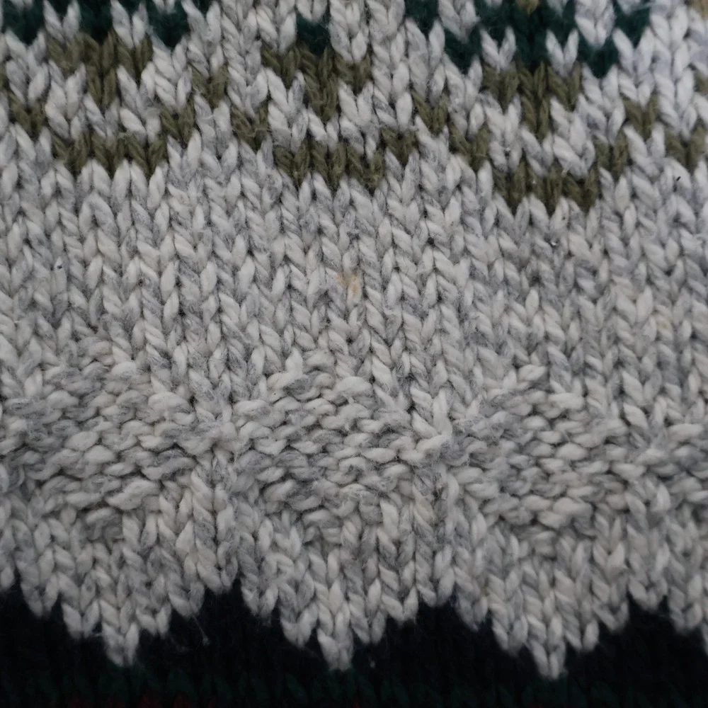 Vintage Great Lakes Recreation Geometric Chunky Knit‎ Sweater Men's XL 24x29